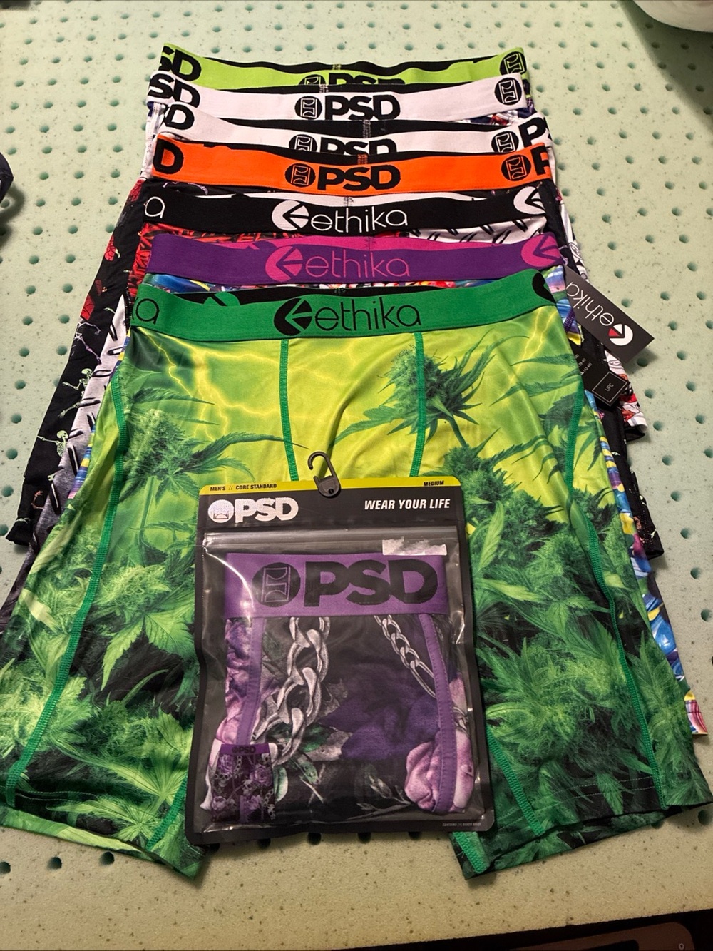 PSD/EThika mens boxer briefs lot of 8 size medium